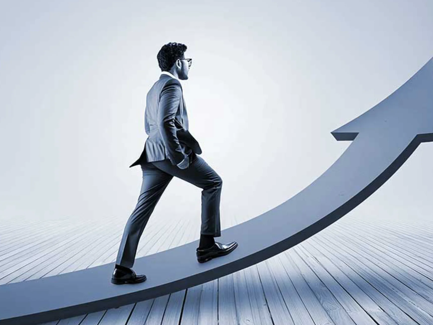 Kundan Cab career growth image showing professional walking upward